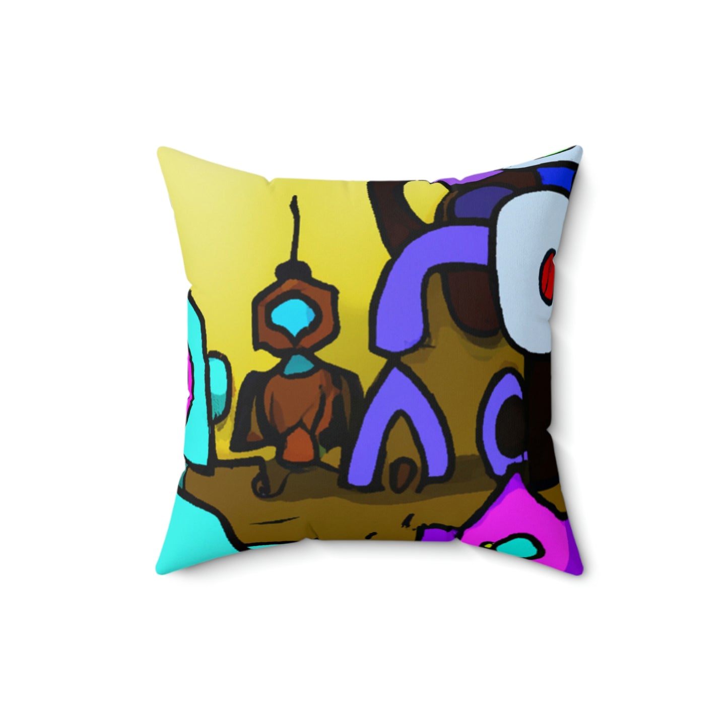 "Ein Spektrum versklavter Maschinen" - Das Alien Square Pillow