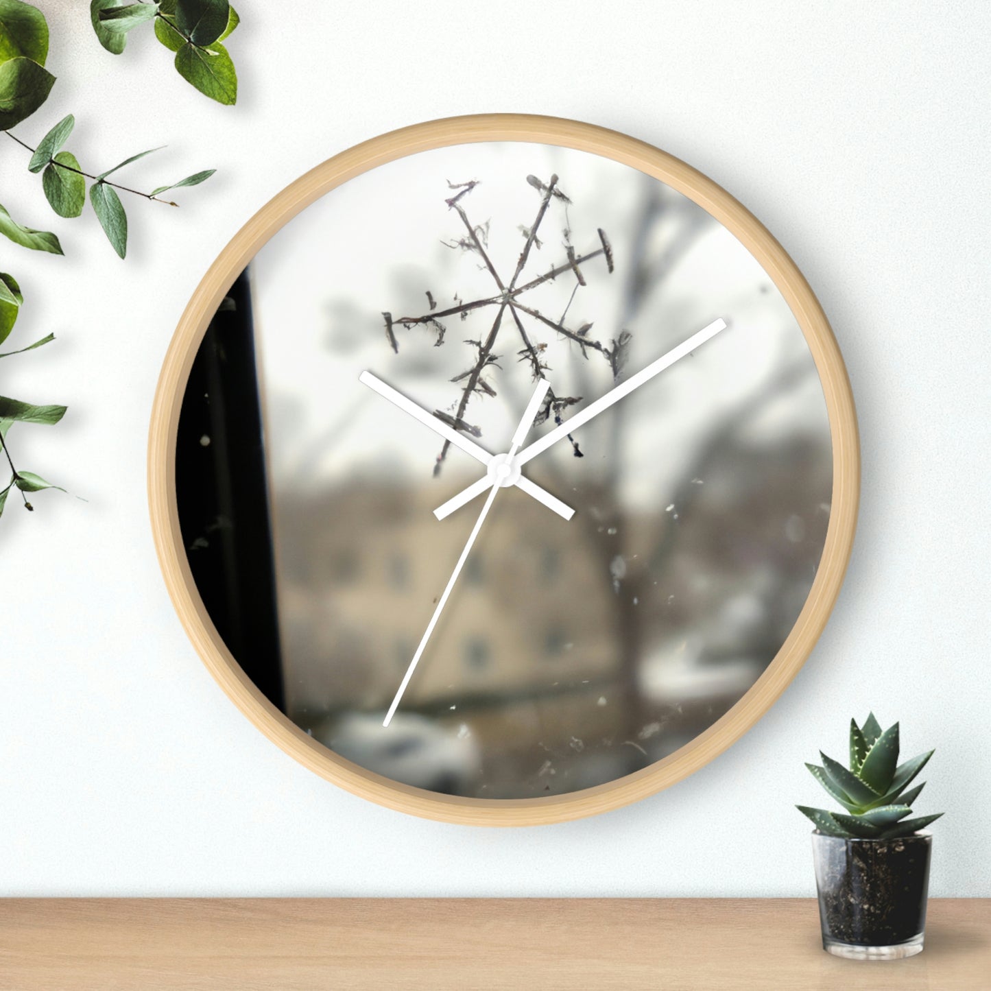 "Tiny Tragedy: A Snowflake's Story" - The Alien Wall Clock