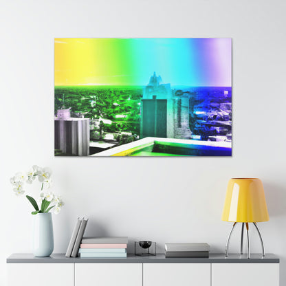 "Urban Splendor: The City Skyline from Above" - Canvas