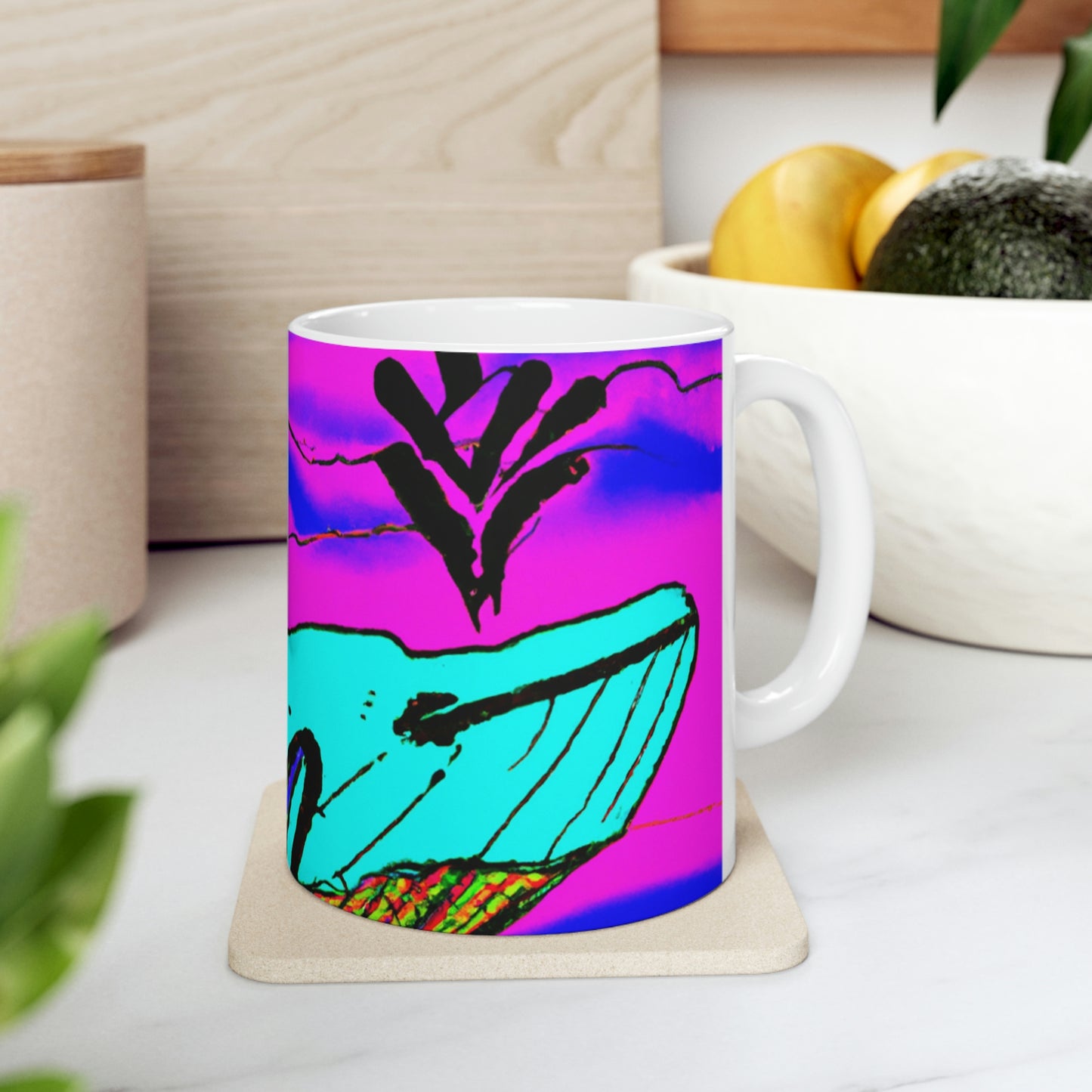 „Glow of the Neon Sea“ – The Alien Keramiktasse 11 oz