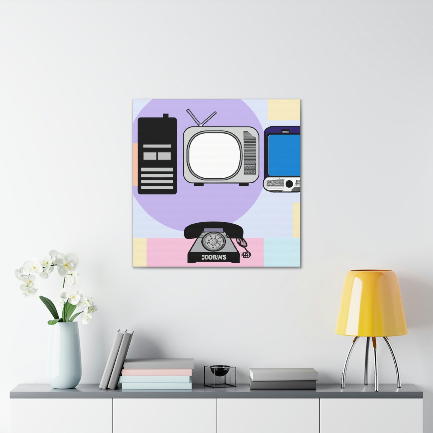 "Communication Evolution: Artistic Reflection of 20 Years of Technology Change" - Canvas