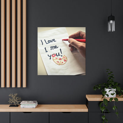 "A Pizza-Loving Love Letter" - The Alien Canva