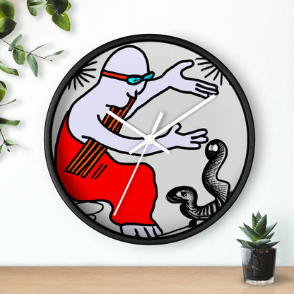 "A Blind Monk's Gentle Embrace of a Lost Dragonling" - The Alien Wall Clock