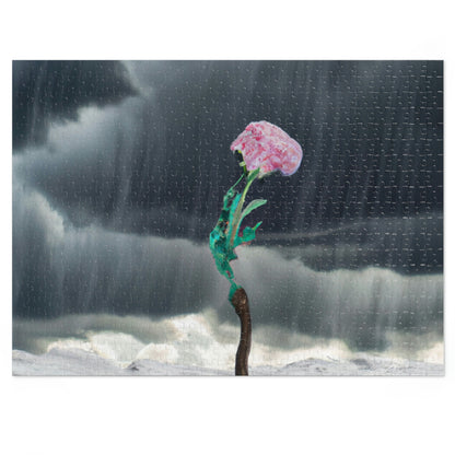 "Aight Against the Storm: The Story of a Lonely Flower" - The Alien Jigsaw Puzzle