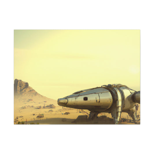 "Lost in the Sand: The Abandoned Spacecraft" - The Alien Canva