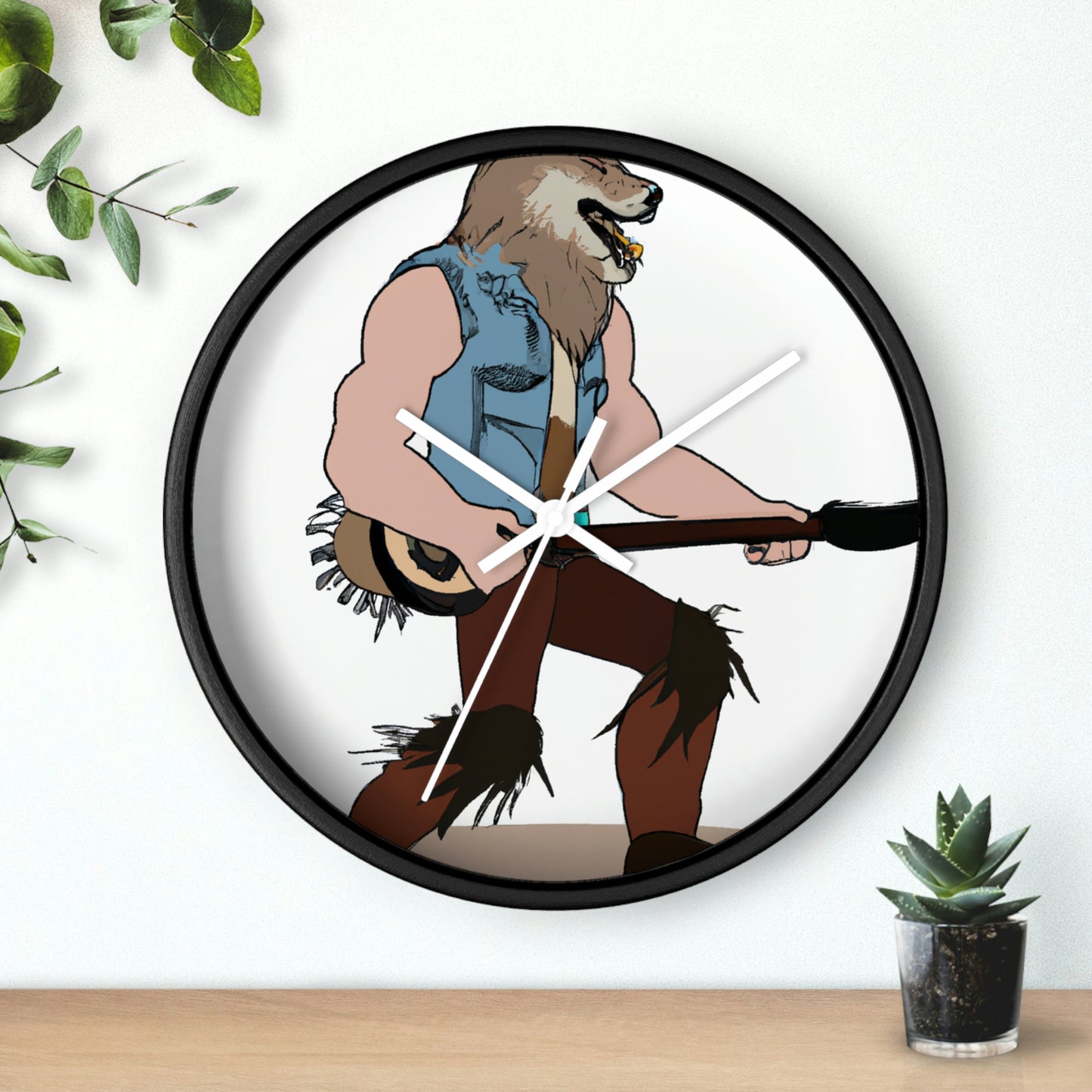 "Howling Highwayman: The Banjo-Playing Werewolf Biker" - Die Alien-Wanduhr