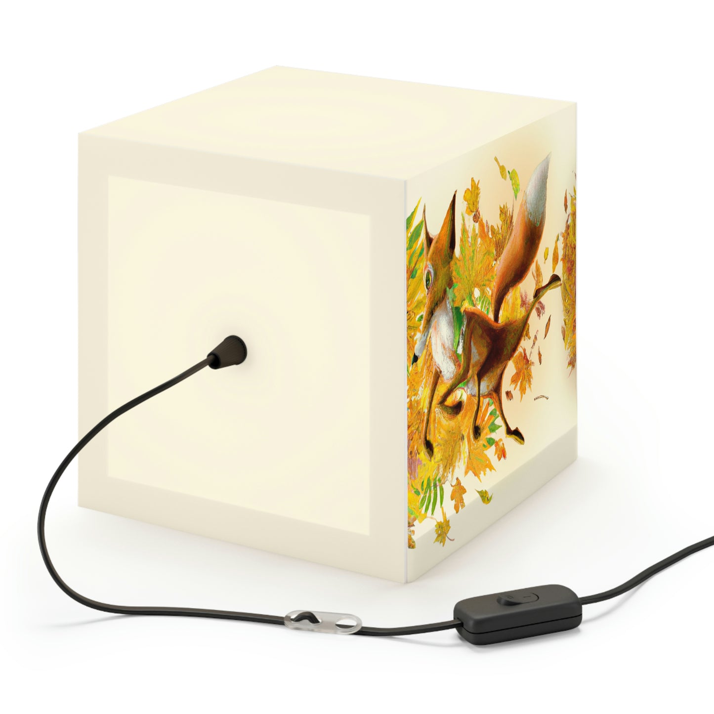 "Autumnal Adventure: A Fox's Mischief" - Die Alien Light Cube Lampe