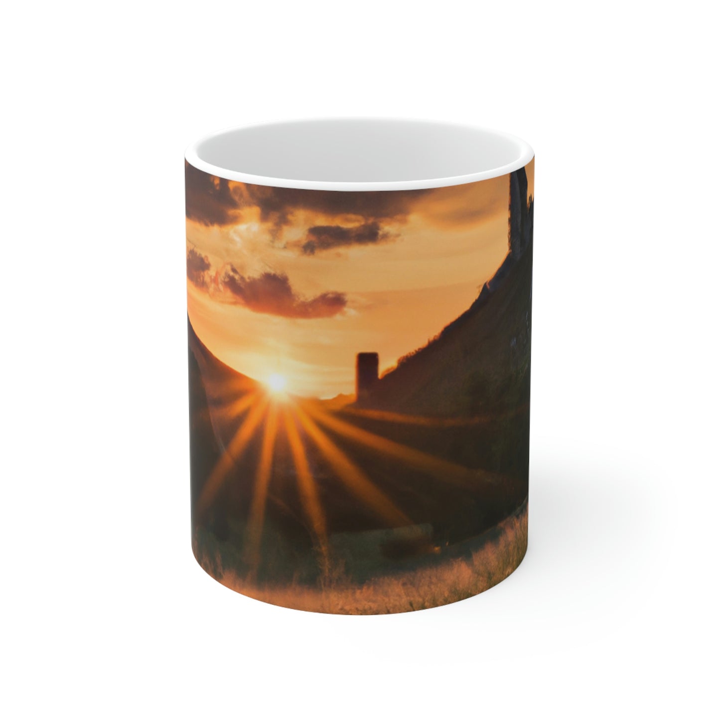 "Enchanted Evening at a Abandoned Castle" - The Alien Ceramic Mug 11 oz