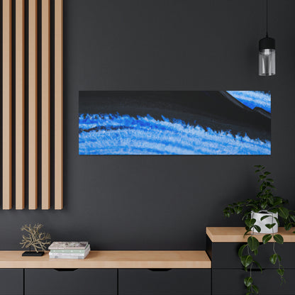 "Eine blau-schwarze Traumlandschaft" - Leinwand