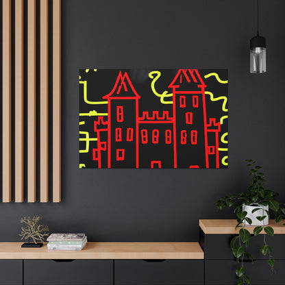 "A Haunted Shadow: The Dark Secrets of the Old Castle on a Gloomy Night" - The Alien Canva