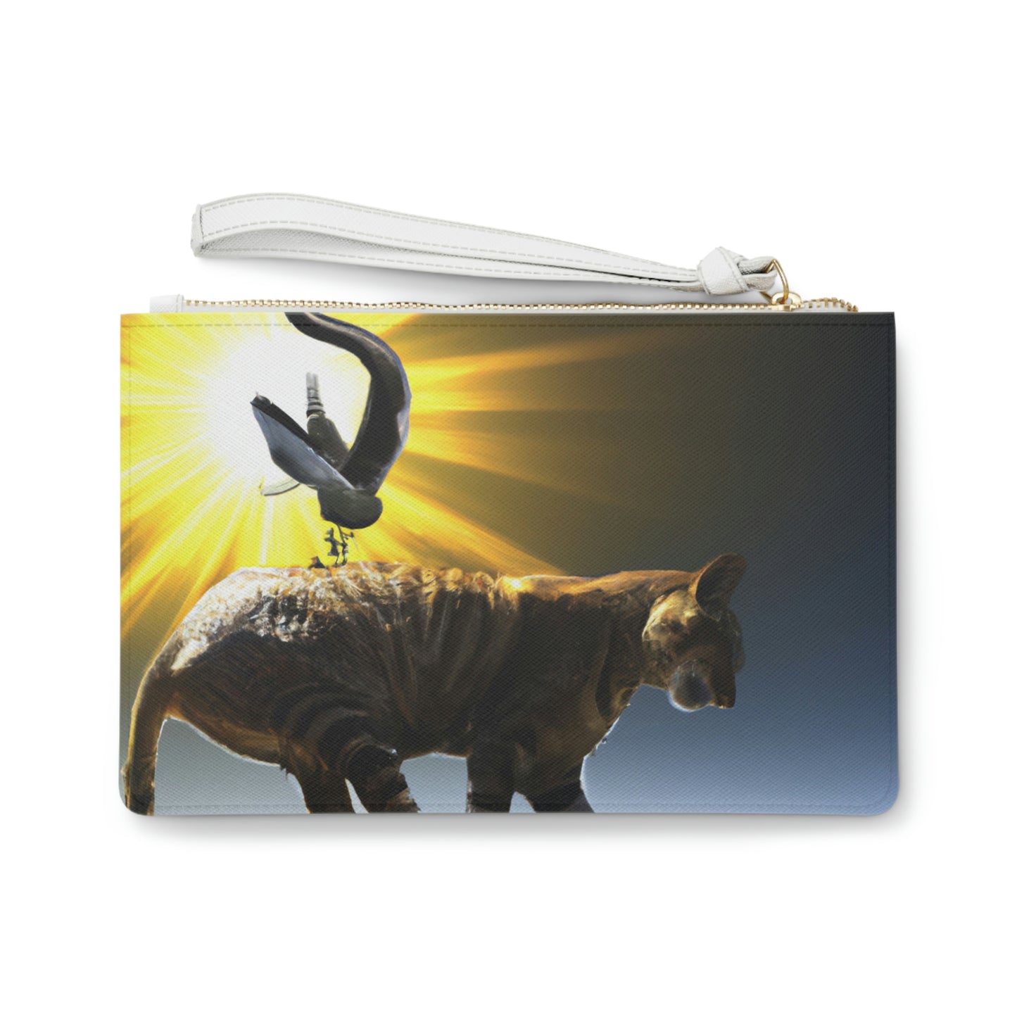 "A Purrfect Sunbeam Moment" - Die Alien Clutch Bag