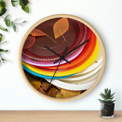 "Platos de esplendor de otoño" - El reloj de pared alienígena