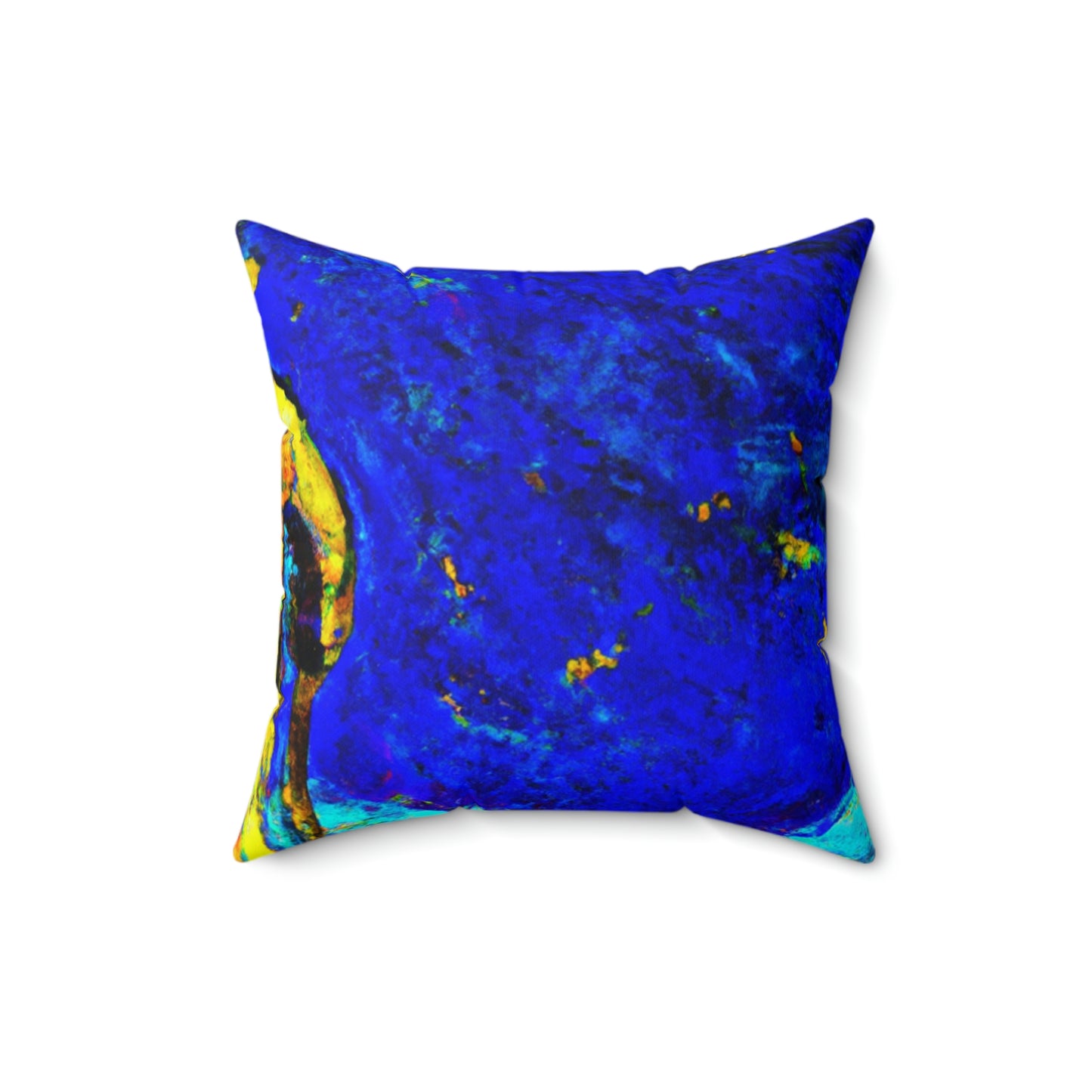 "Lone Mage on the Frozen Summit" - The Alien Square Pillow