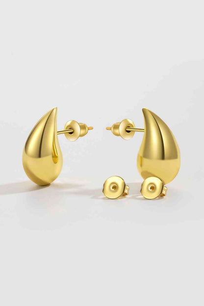 Water Drop Brass Earrings