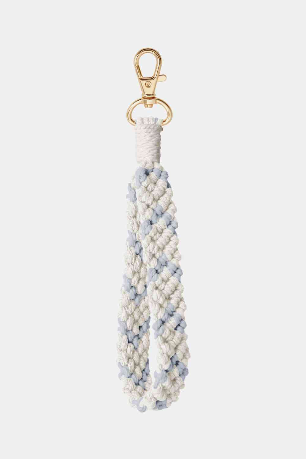 Llavero de pulsera de macramé