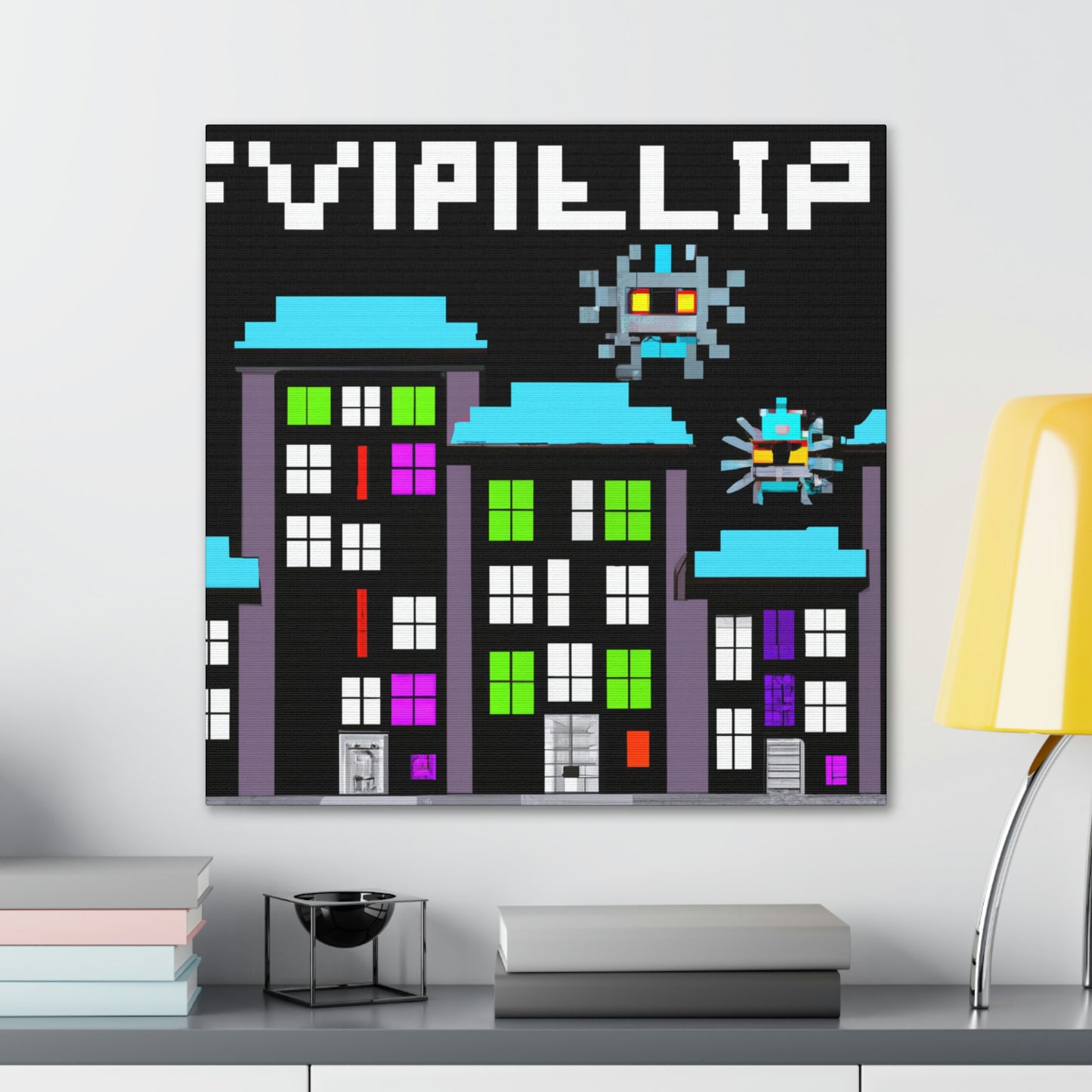 "City Defenders: Creative Space Invaders" - The Alien Canva