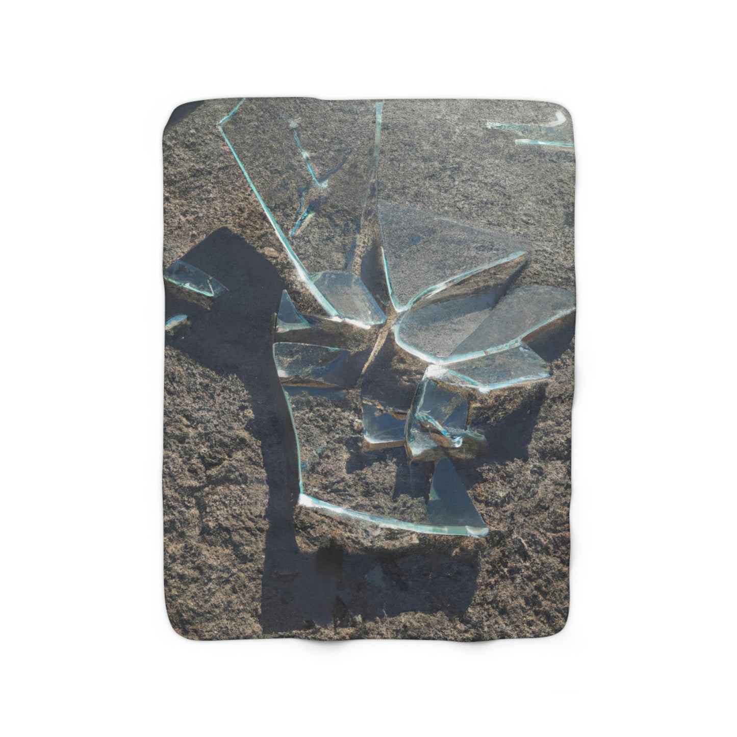 "Glimmer of Broken Glass" - The Alien Sherpa Fleece Blanket