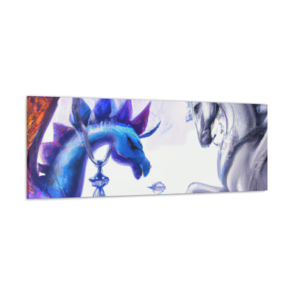 "The Crystal War: Dragon vs Pegasus" - The Alien Canva