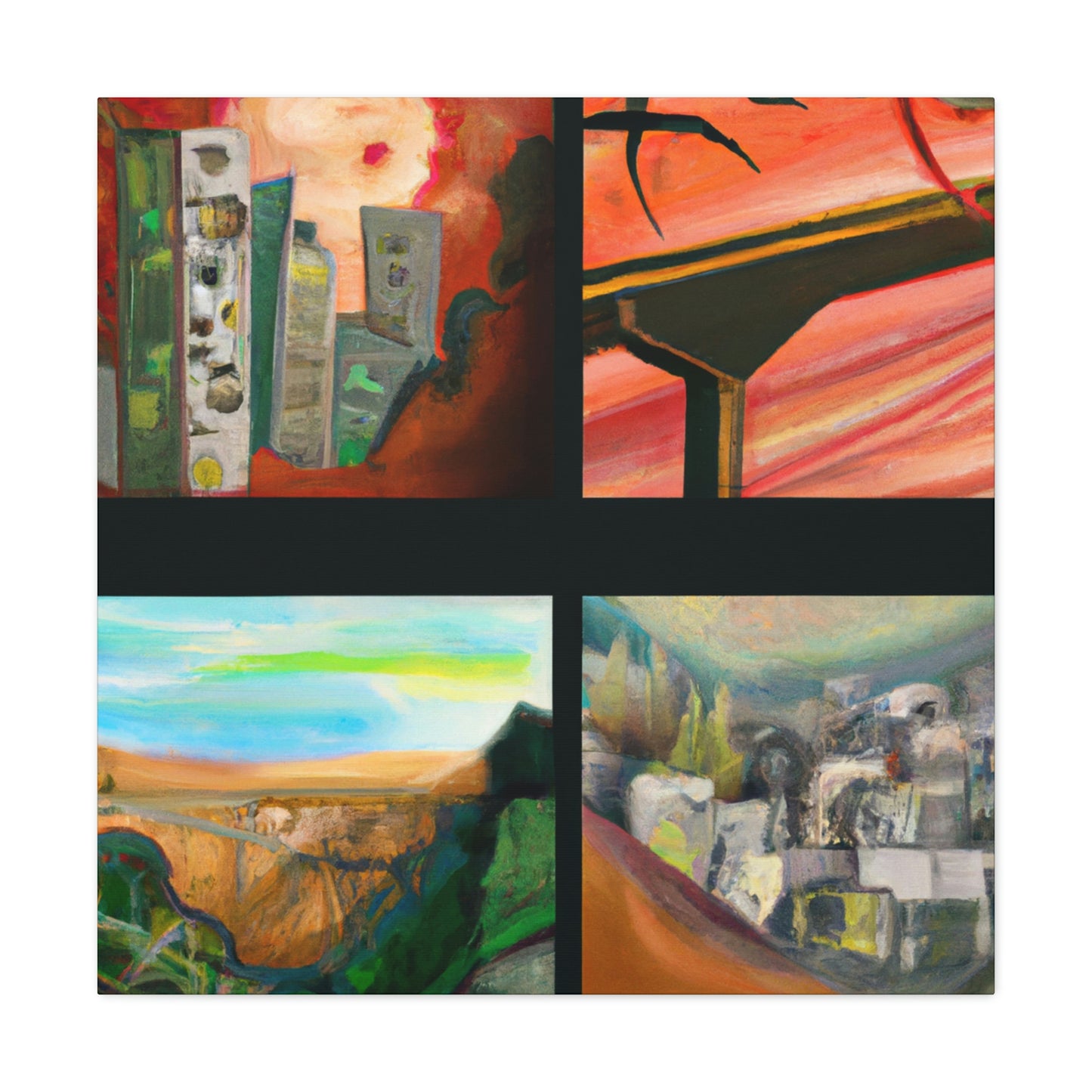 "Environments Contrasted: Nature, Urbanity, and Beyond" - Canvas