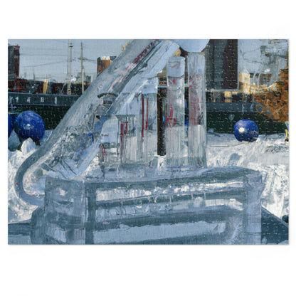 "Frozen Melodies: Crafting Music with Ice" - The Alien Jigsaw Puzzle