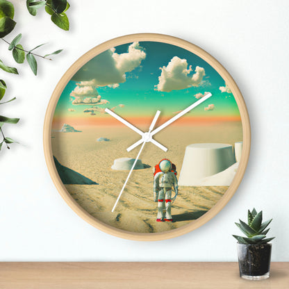 "A Strayed Astronaut: Alone on a Forlorn Planet" - The Alien Wall Clock