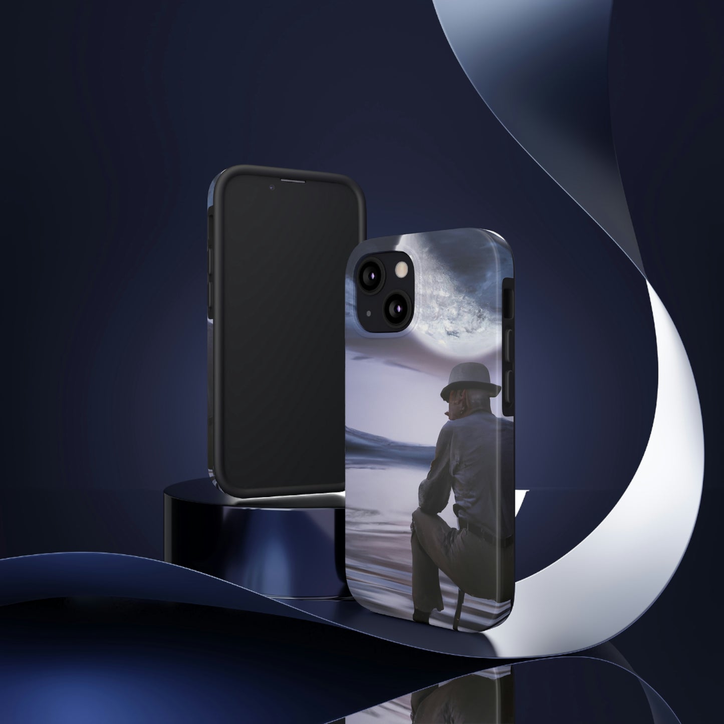 Moonlight Reflections on a Quiet Lake – Die Alien Tough Phone Cases