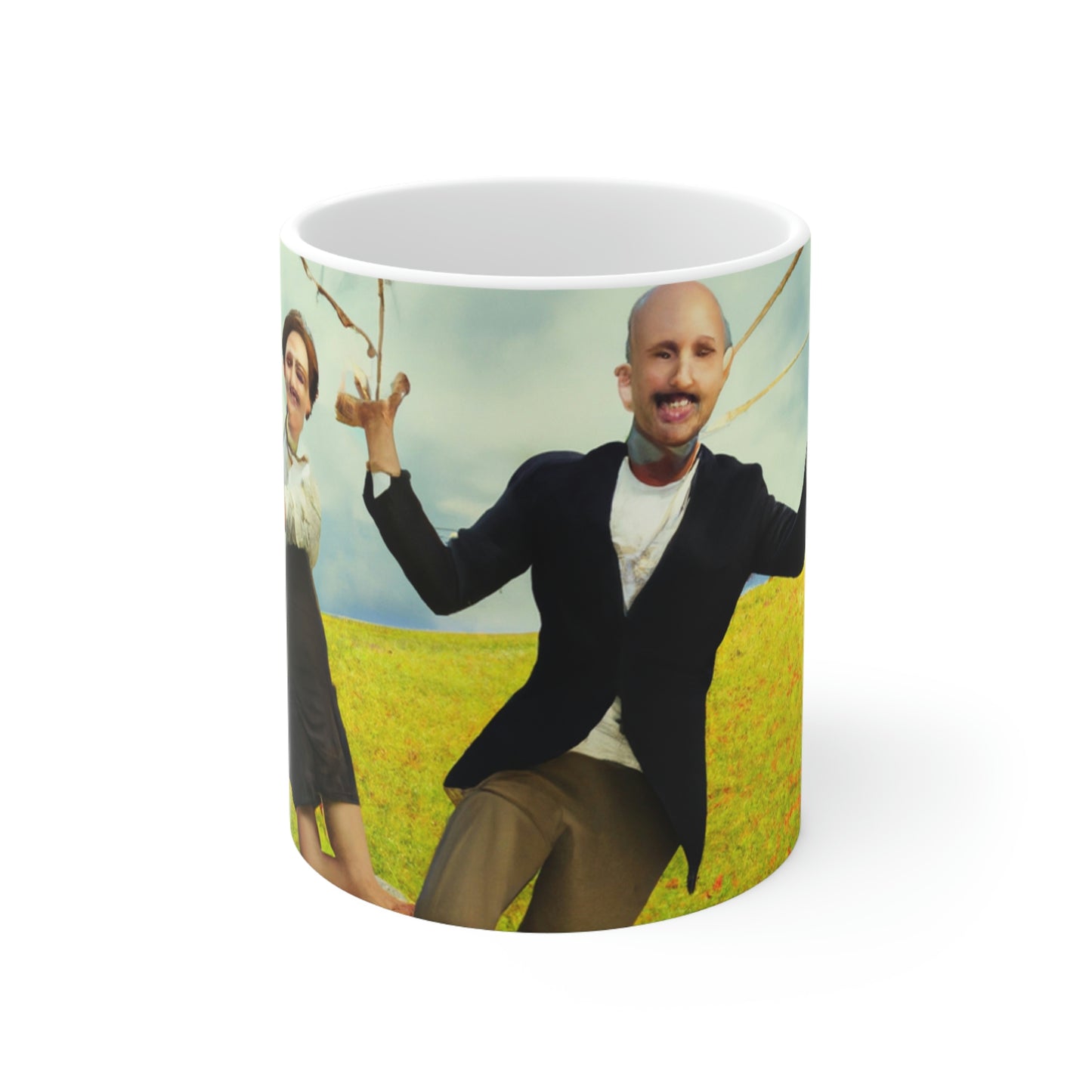 "A Kite Day in the Meadow" - The Alien Ceramic Mug 11 oz