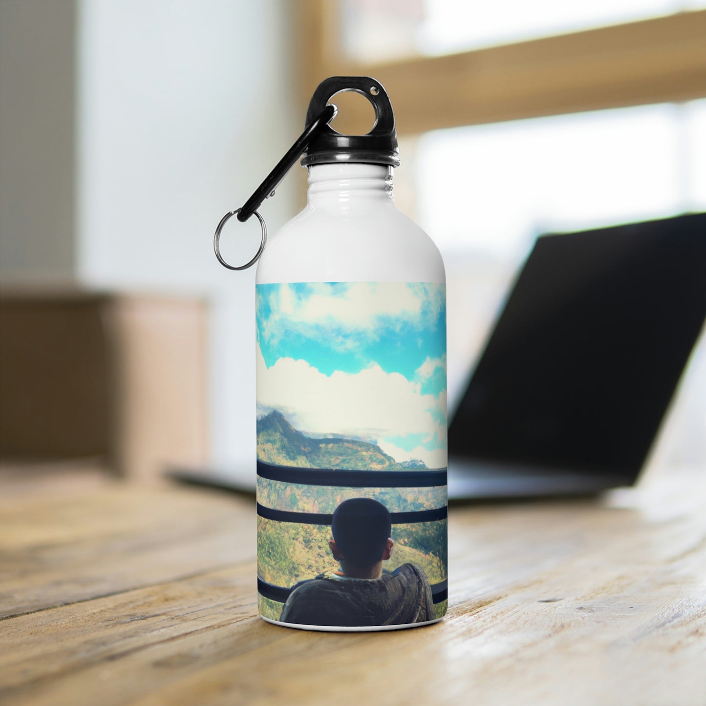 "A Journey of Enlightenment: Finding Inner Peace Through Exploration of the World". - The Alien Stainless Steel Water Bottle