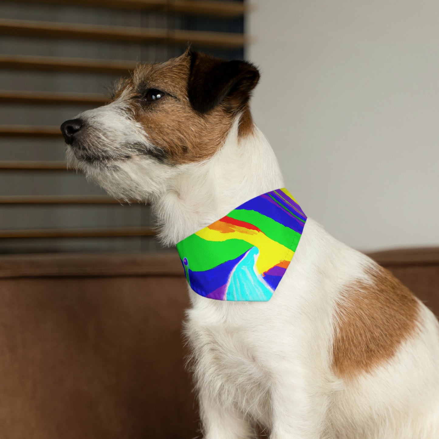 "Bailando entre el esplendor" - El collar de bandana para mascota alienígena