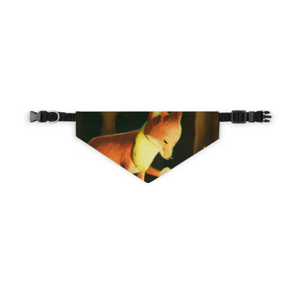 "The Gem-Seeking Fox in the Enchanted Forest" - The Alien Pet Bandana Collar