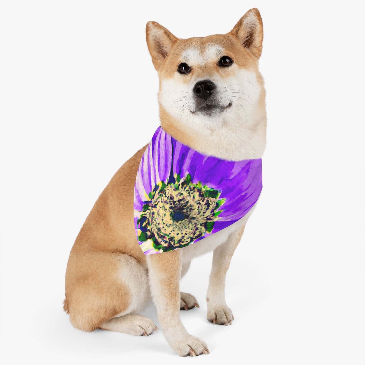 Purple Petals Popping: Create an Eye-Catching Daisy-Rose Fusion - The Alien Pet Bandana Collar