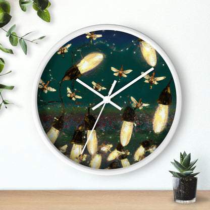 Twinkling Fireflies in the Evening Sky - The Alien Wall Clock