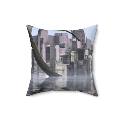 "Ascending the Deluge: A Dragon's Soaring Journey." - The Alien Square Pillow