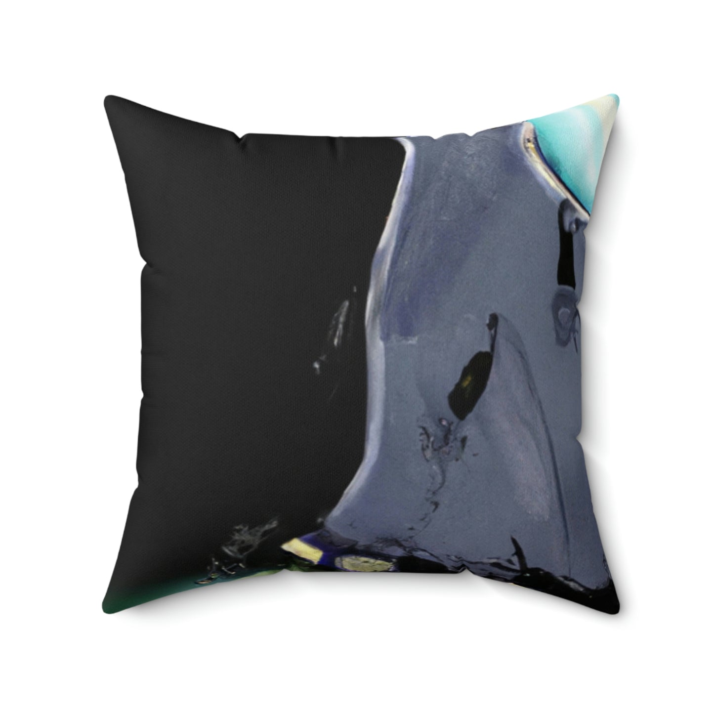 "The Glowing Stone Menace" - The Alien Square Pillow