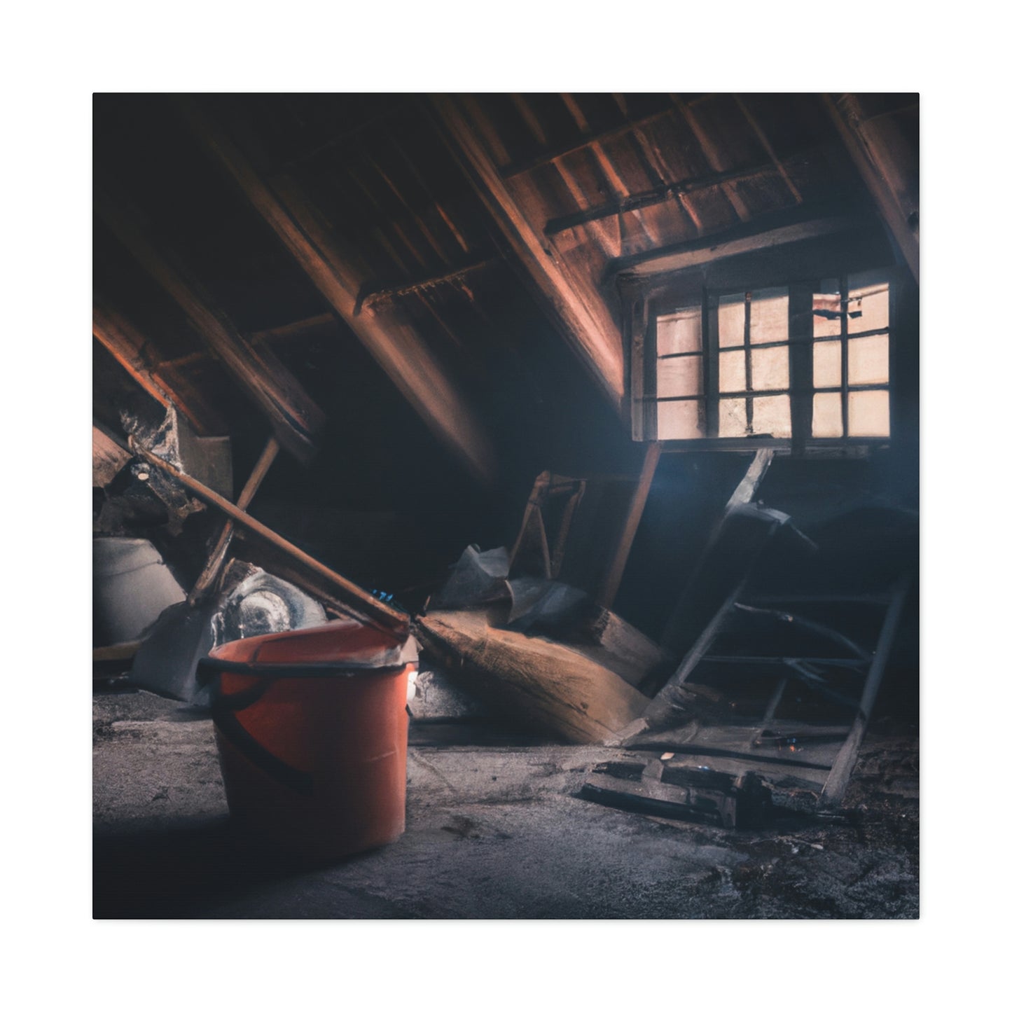 "Dusty Hopes in an Abandoned Attic" - The Alien Canva