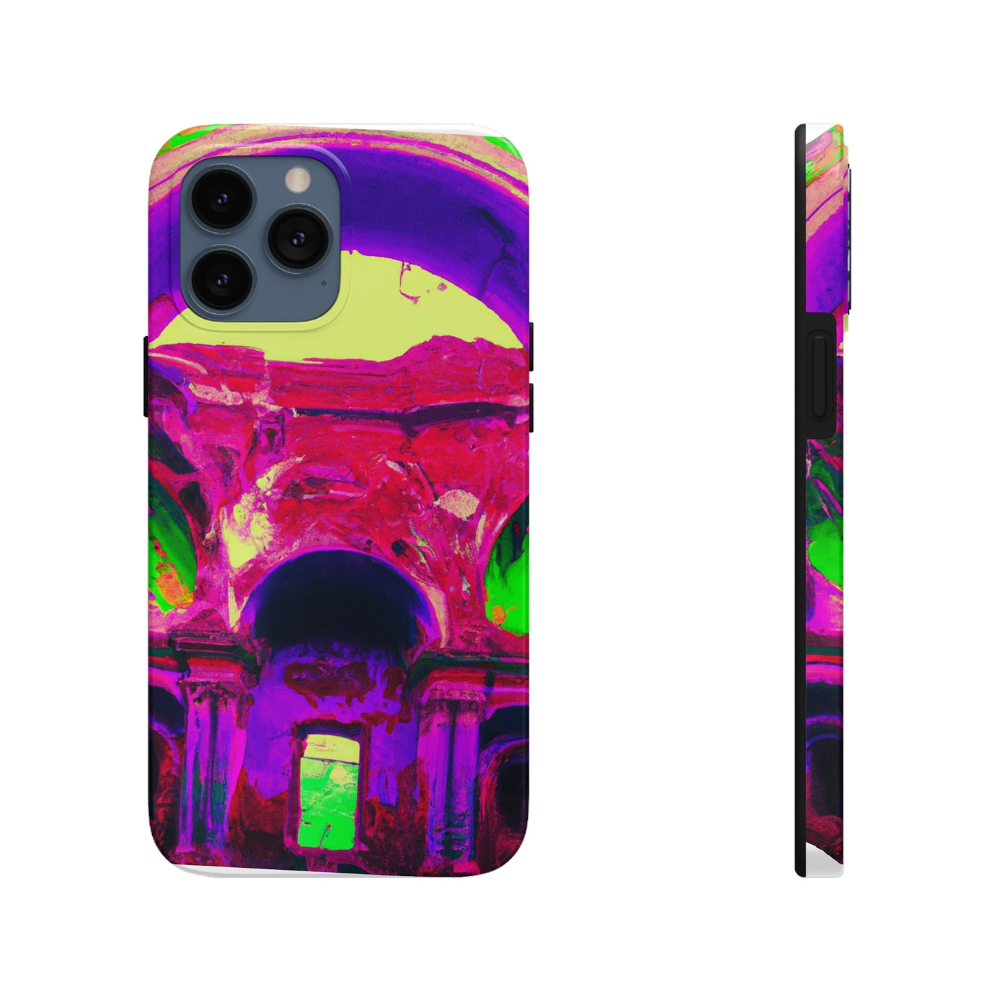 Mystical Madness: Crazy Colors in the Forgotten Cathedral - The Alien Tough Phone Cases