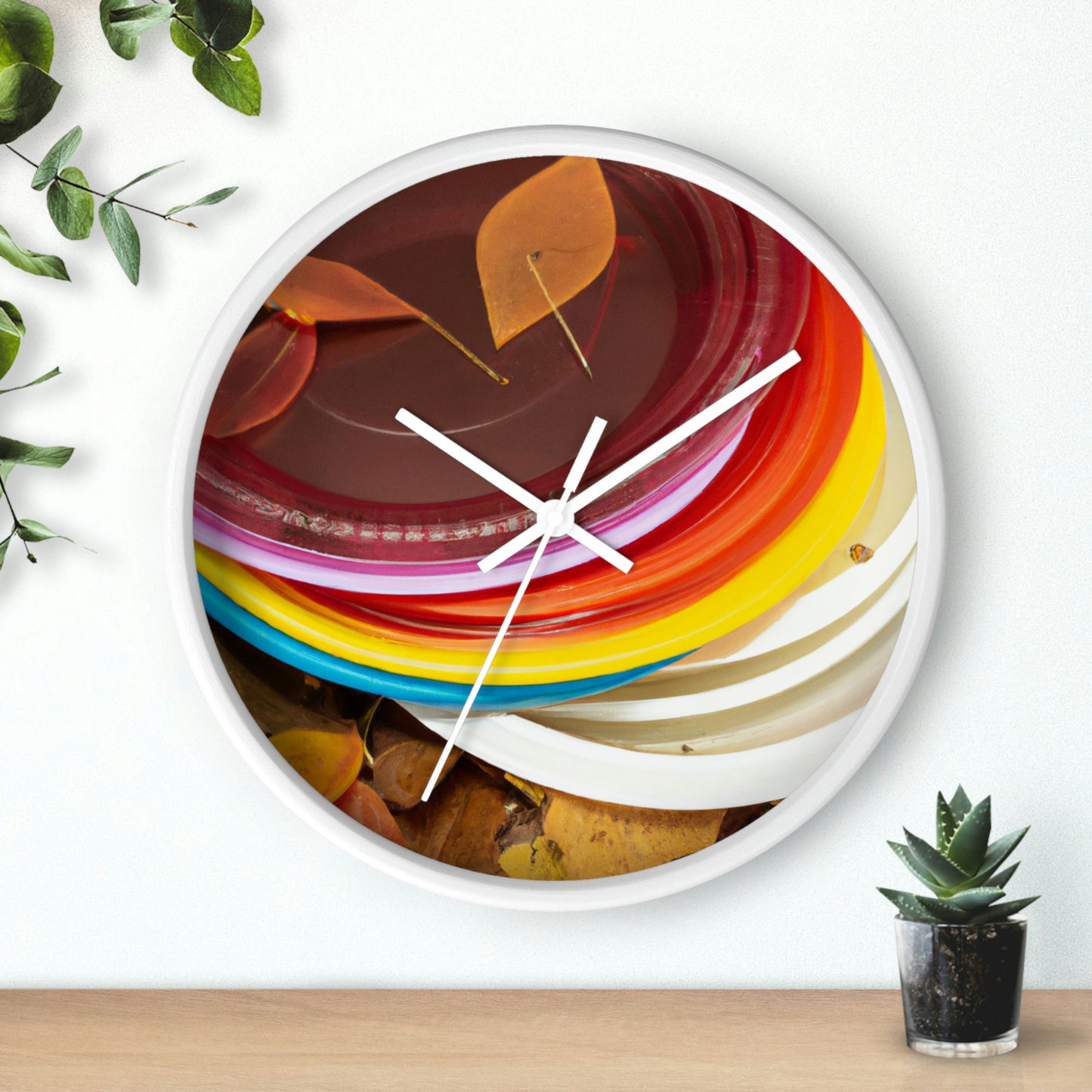 "Autumn Splendor Plates" - The Alien Wall Clock