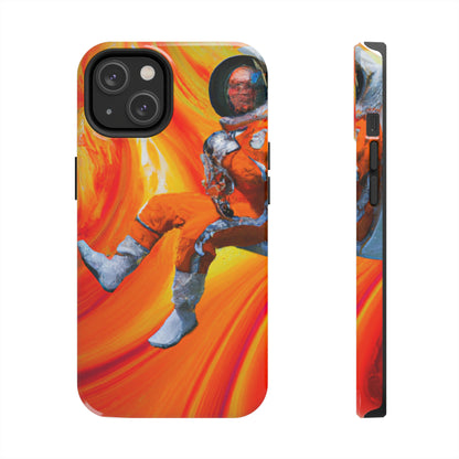 "Journeying in the Burning Orange Galaxy" - The Alien Tough Phone Cases