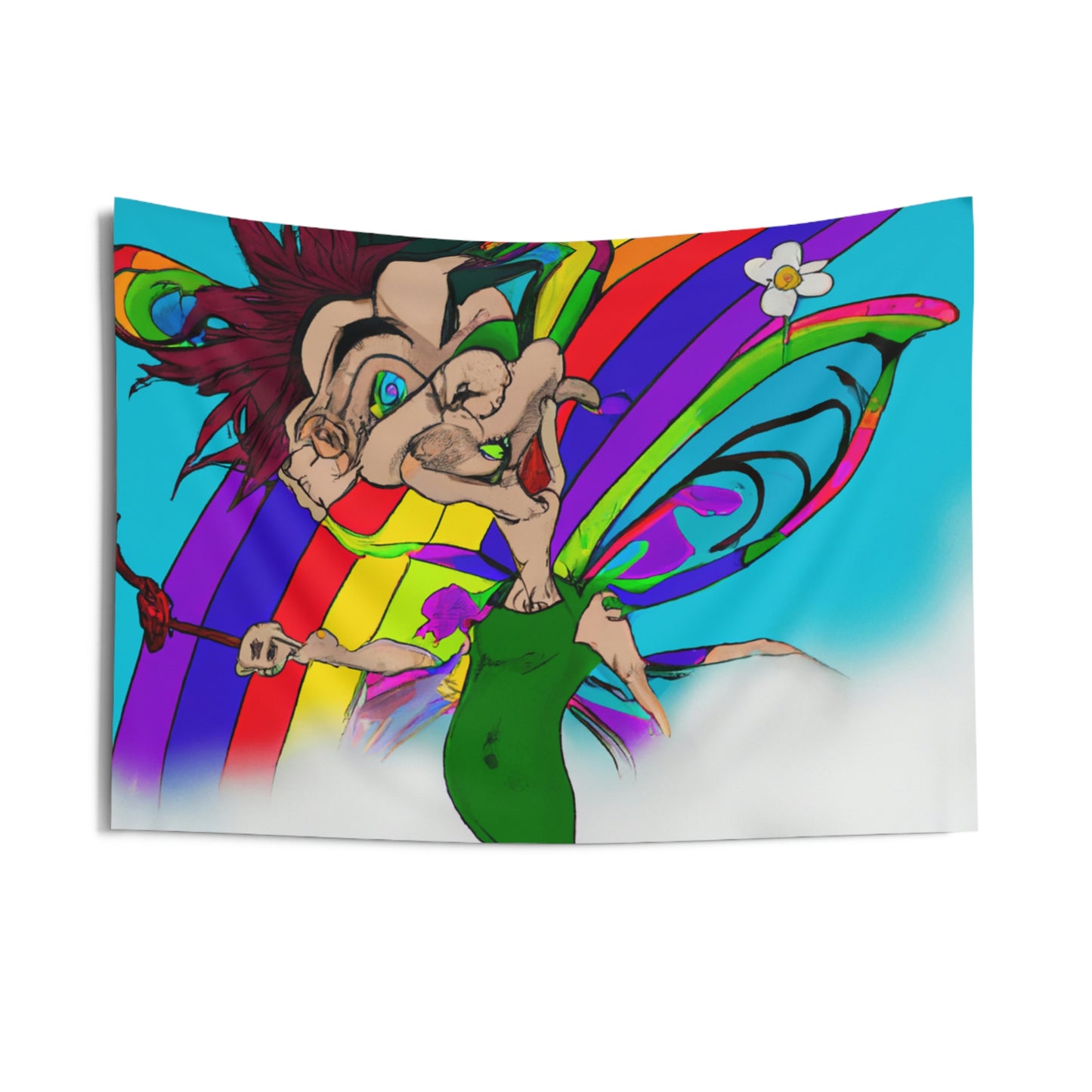 Rainbow Mischief Fairy - The Alien Wall Tapestries