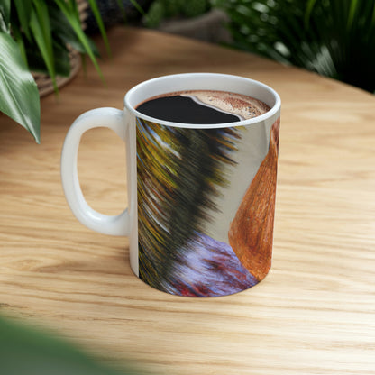 "Autumn Picnic in the Forest" - The Alien Ceramic Mug 11 oz