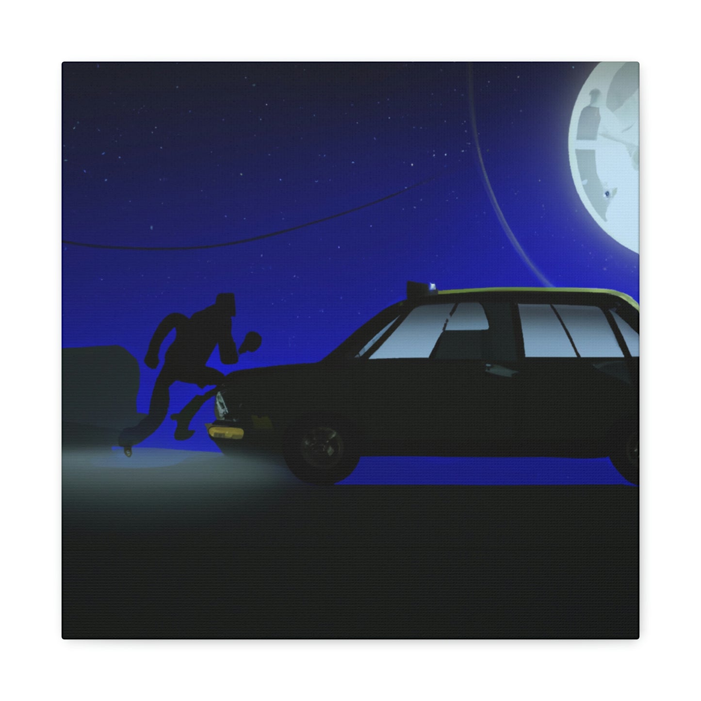 "Die Kunst des Moonlight Joyriding" - The Alien Canva