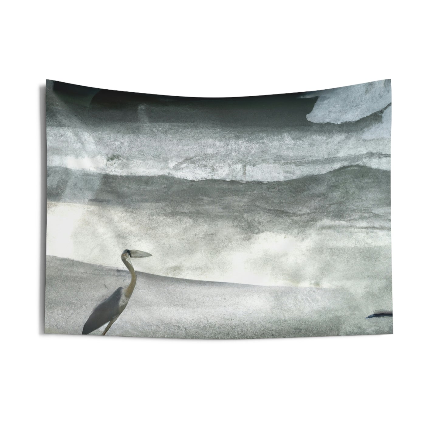 "A Sea of Turmoil: A Heron's Restlessness". - The Alien Wall Tapestries