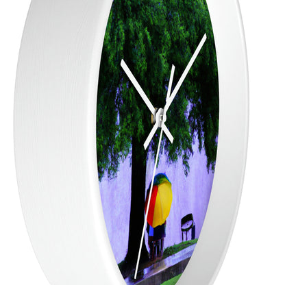 "Beneath the Rainy Sky." - The Alien Wall Clock