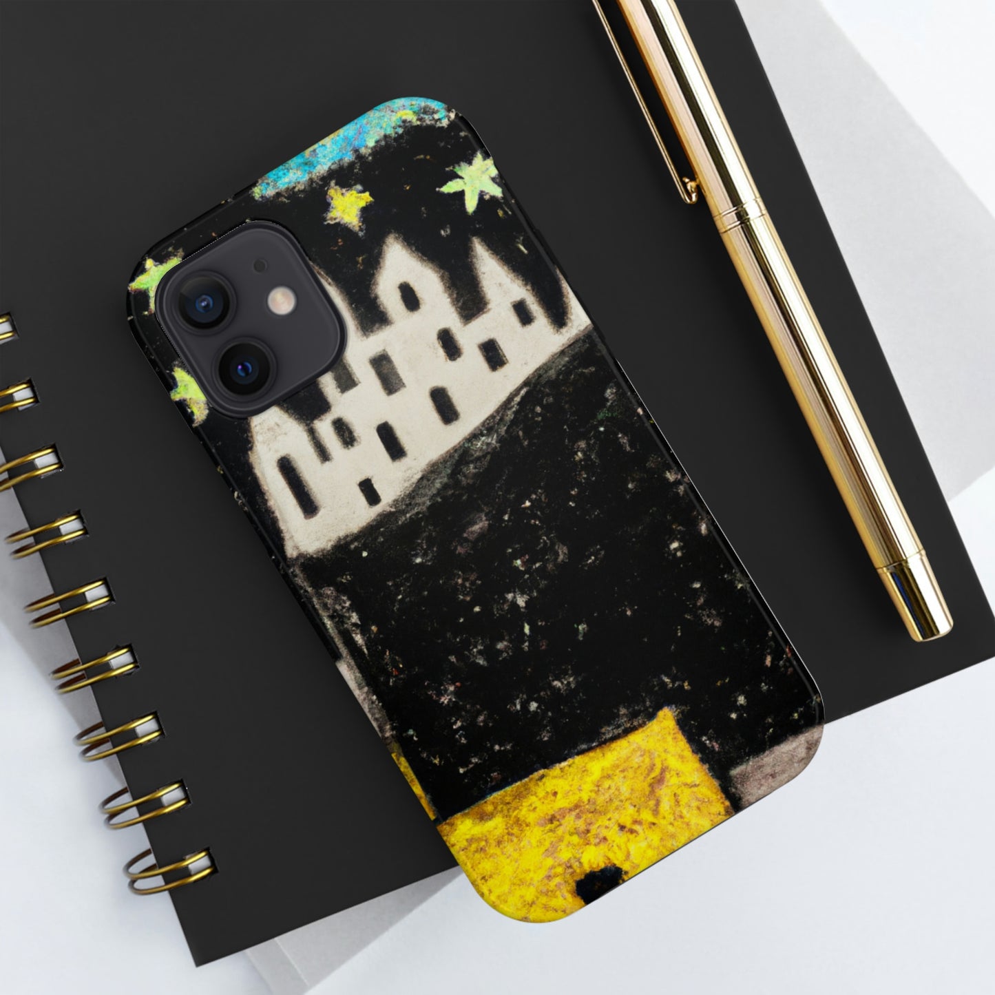 "Cosmic Oasis: Eine Reise in eine schwimmende Stadt inmitten des Sternenmeers" - Die Alien Tough Phone Cases