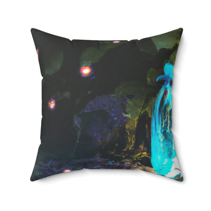 "Luminescence of Forgotten Dreams" - The Alien Square Pillow