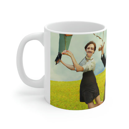 "A Kite Day in the Meadow" - The Alien Ceramic Mug 11 oz