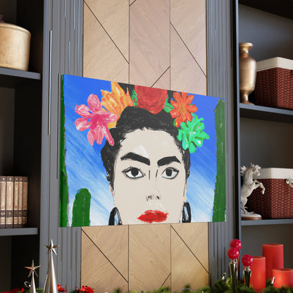 "Fiery Frida: Painting a Mexican Icon with Colorful Culture" - The Alien Canva