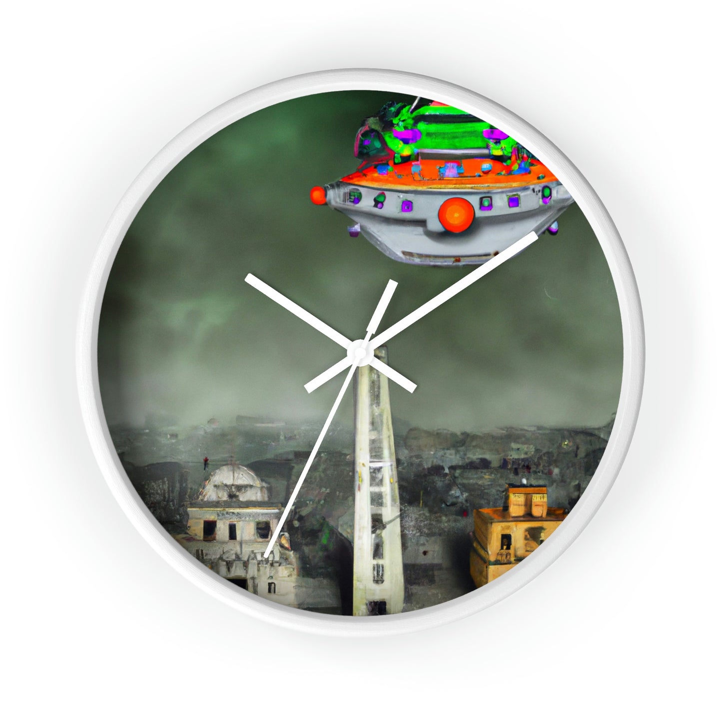 "Conundrum in the Ruins" - The Alien Wall Clock