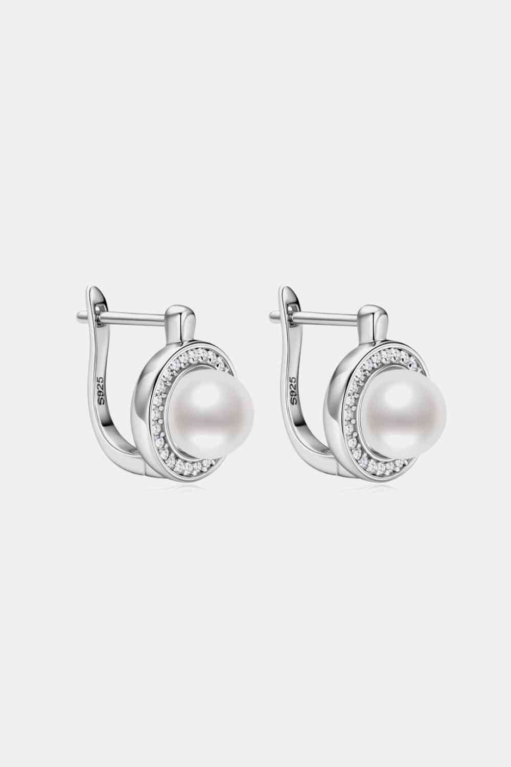 Ohrringe aus 925er-Sterlingsilber mit Moissanit-Perlen