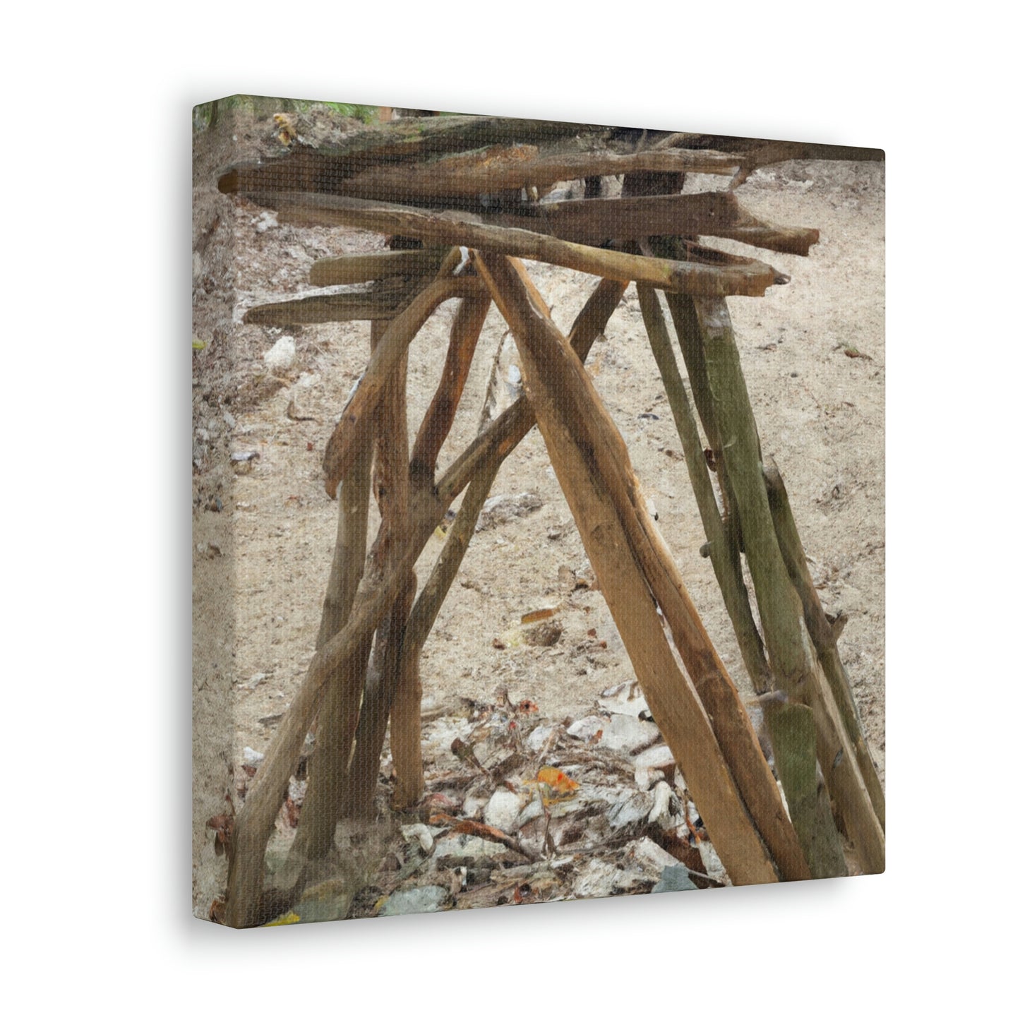 "Eco-sculpture: Working with Nature's Art" - Canvas